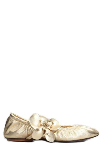 ZIMMERMANN ZIMMERMANN ORCHID METALLIC EFFECT BALLERINA FLATS