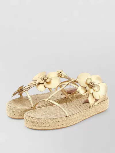 Zimmermann Orchid Sandals Open Toe Metallic Finish In Brown