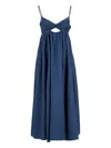 Zimmermann Front Twist Long Dress In Blue
