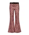Zimmermann Belted Waist Ottie Paisley Printed Trousers In Pink