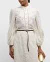 Zimmermann Ottie Embroidered Blouse In Cream In Cream