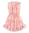 Zimmermann Ottie Flip Ruffled Paisley Cotton Dress In Red