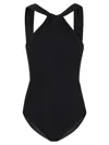 Zimmermann Black Ottie One-piece Swimsuit In Nor Noir
