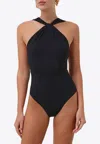 Zimmermann Ottie One-piece Swimsuit In Lycra In Black