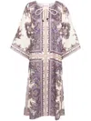 Zimmermann Paisley Print Linen Midi Dress In Neutrals