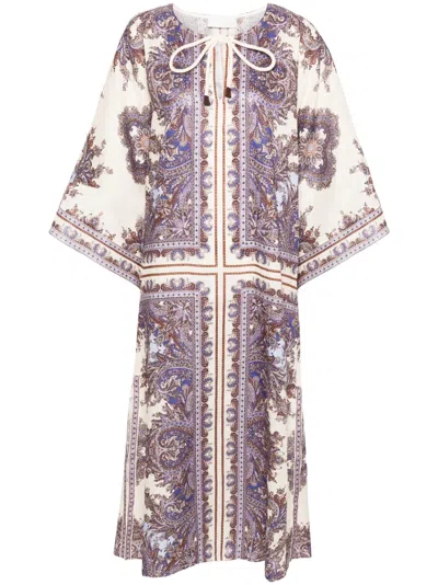 ZIMMERMANN OTTIE LINEN KAFTAN DRESS