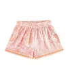 Zimmermann Girls Pink Cotton Paisley Print Shorts In Pink