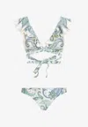 Zimmermann Bikini Set In Smooth Stretch Fabric In Multicolor