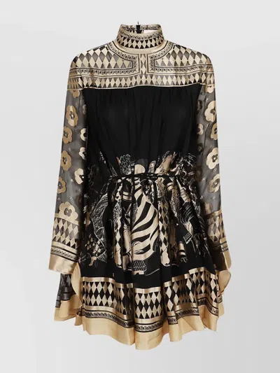 Zimmermann Illustration Otto Metallic Silk-blend Jacquard Mini Dress In Multi