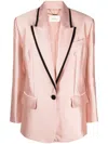 Zimmermann Matchmaker Wool-silk Tuxedo Jacket In Pink