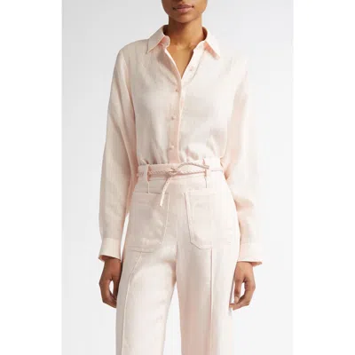 Zimmermann Oversize Button-up Shirt In Pink