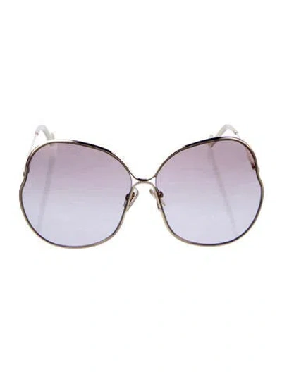 Pre-owned Zimmermann Oversize Gradient Sunglasses In Gold