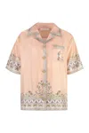 Zimmermann High Tide Oversized Shirt In Pink