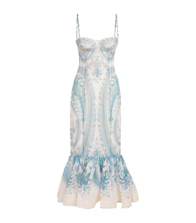 Zimmermann Printed Pattern Linen Blend Dress