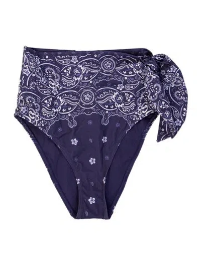Pre-owned Zimmermann Paisley Print Bottoms W/ Tags In Purple