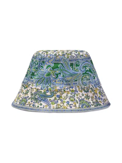 Zimmermann Kids' Paisley-print Bucket Hat In Green