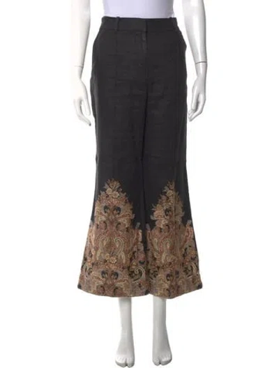 Pre-owned Zimmermann Paisley Print Flared Pants In Multicolor