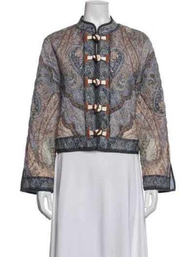 Pre-owned Zimmermann Paisley Print Jacket In Multi