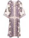 Zimmermann Paisley Print Linen Midi Dress