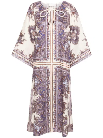ZIMMERMANN ZIMMERMANN PAISLEY PRINT LINEN MIDI DRESS