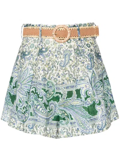 ZIMMERMANN Zimmermann Paisley Print Linen Shorts