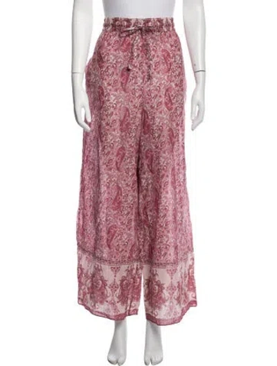 Pre-owned Zimmermann Paisley Print Lounge Set In Pink