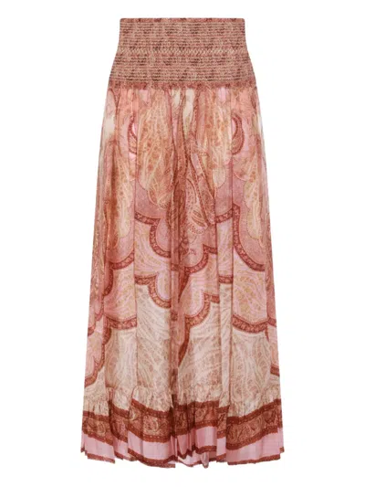 ZIMMERMANN PAISLEY-PRINT MIDI SKIRT