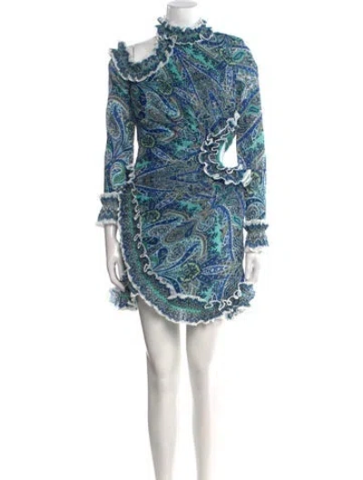 Pre-owned Zimmermann Paisley Print Mini Dress In Multi