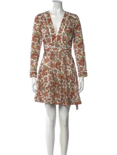 Pre-owned Zimmermann Paisley Print Mini Dress In Multi