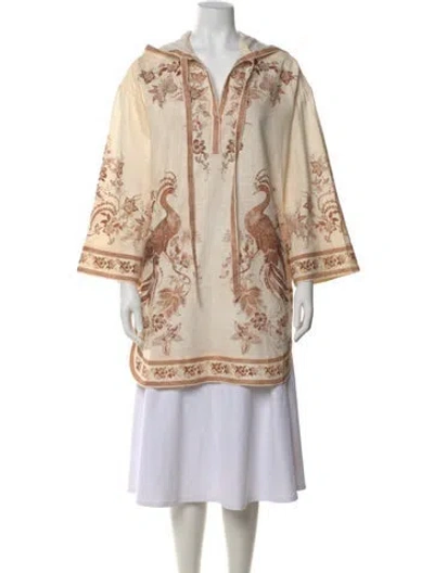 Pre-owned Zimmermann Paisley Print Mini Dress In Neutral