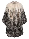 Zimmermann Rhiannon Long Sleeve Silk Habutai Lantern Minidress