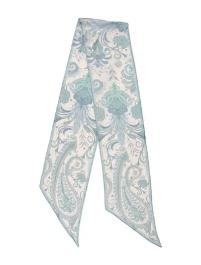 Pre-owned Zimmermann Paisley Print Scarf In Blue