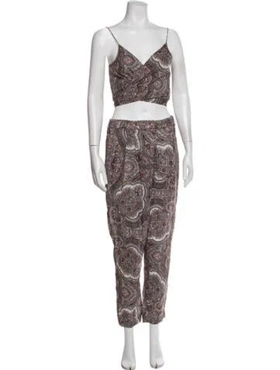Pre-owned Zimmermann Paisley Print Set In Multi