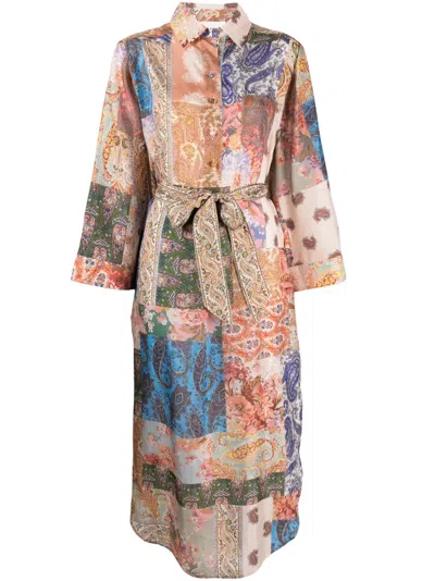 ZIMMERMANN PAISLEY-PRINT SILK SHIRTDRESS