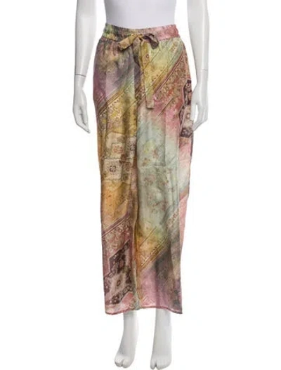 Pre-owned Zimmermann Paisley Print Wide Leg Pants In Neutrals