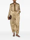 Zimmermann Womens Olive Perla Paisley Luna Harem Silk Trousers Xl In Brown