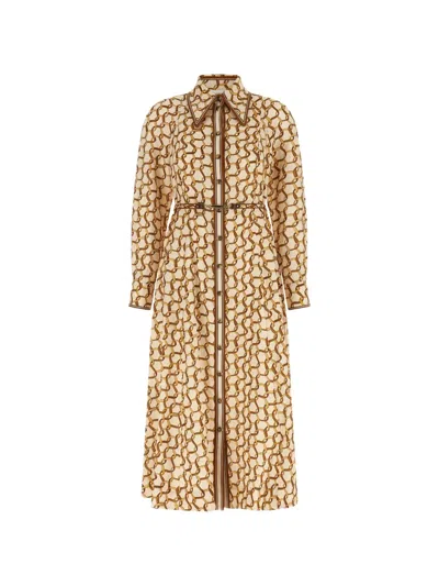 Zimmermann Panelled Mini Dress In Brown