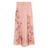 Zimmermann Cascadian Silk Wide Leg Pants In Pink