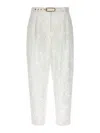 Zimmermann White Natura Cropped Barrell Pants In White