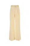 Zimmermann Pantalone Dalla Gamba Ampia Illuminate In Lino Crema  Donna