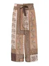 Zimmermann Brown Silk Wide-leg Trousers With Bandana Print In Brown