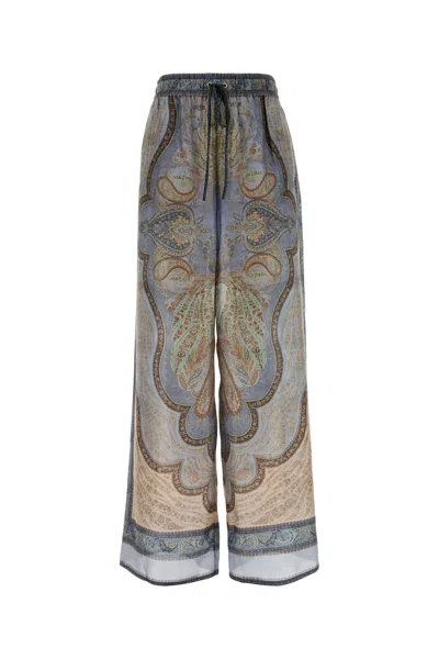 Zimmermann Wanderlust Trousers With Tapestry Print In Multi