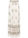 Zimmermann Utility Dot Lemon-print Wide Trousers In Beige
