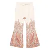 Zimmermann Rhiannon Multicolor Flared Pants With Drawstring Waist And Paisley Print In Cotton Woman In White