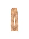 Zimmermann Mid-rise Tan Leopard Cotton Cascadian Bias Pants In Animal Print