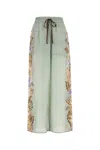 Zimmermann Mint Green Silk Coco Pyjama Pant In Green