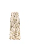 Zimmermann Floral Linen Cargo Pants In Beige