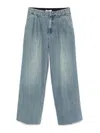 Zimmermann Womens Crush Faded Wash Wide-leg High-rise Denim Jeans Blue Moon In Blue