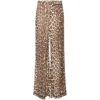 Zimmermann Womens Chocolate Leopard Leopard Print Flared-leg High-rise Crepe Trousers In Brown
