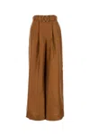 Zimmermann Silk Illustration Wide-leg Pants In Brown
